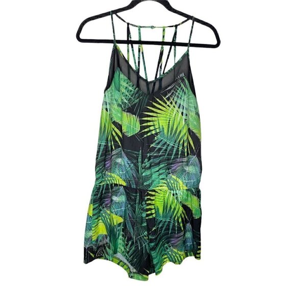 Fabletics Romper Size M Women's Tropical Rainforest Multicolor Strappy Fitness - Picture 1 of 8